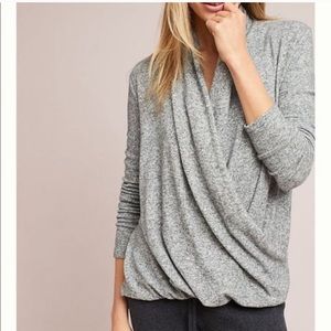 Anthropologie Pure + Good brush fleece top